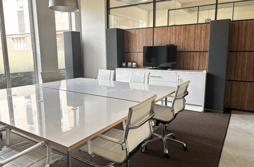 Workshopopstelling in de vergaderzaal